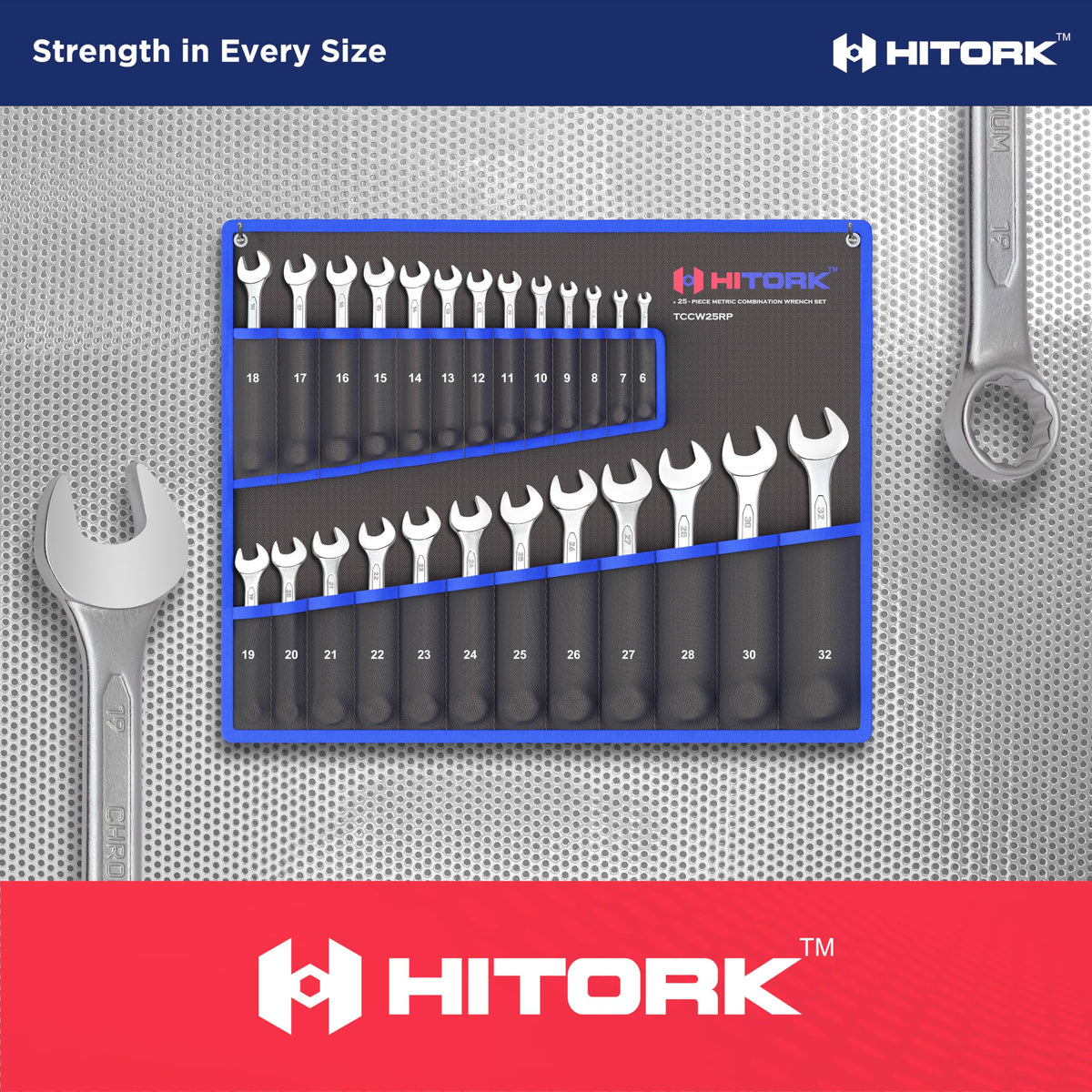 HITORK durable combination wrenches for frequent-use projects.