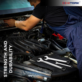 Hitork drop-forged Cr-V steel for durability