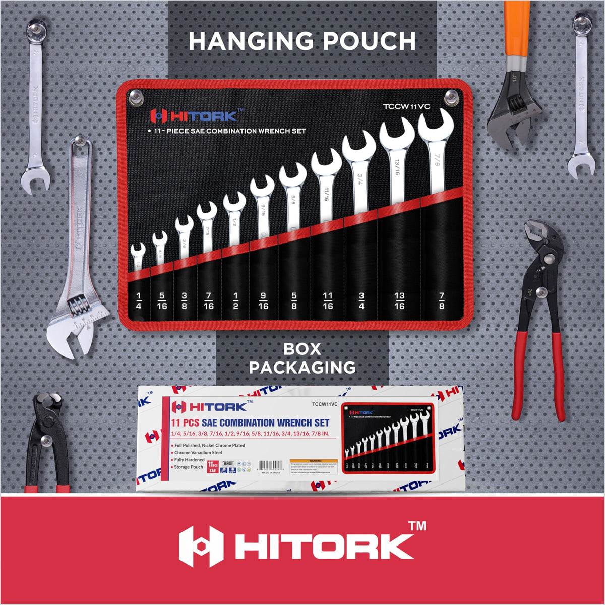 Hitork 15-degree offset wrench for better reach in cramped spaces
