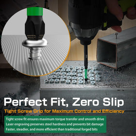 HitScrews CNC-precision PH2 bit with precise tip fit