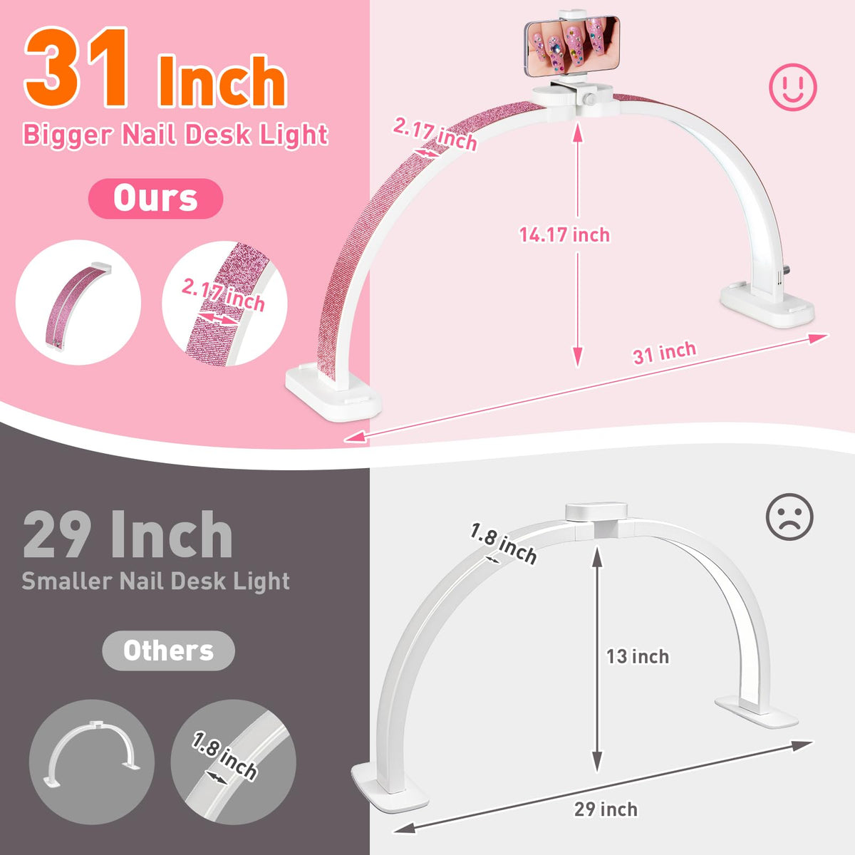 Hitti LED nail desk lamp brightens manicure and art projects