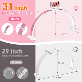 Hitti LED nail desk lamp brightens manicure and art projects