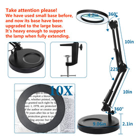 HITTI heavy base and metal clamp providing stable support