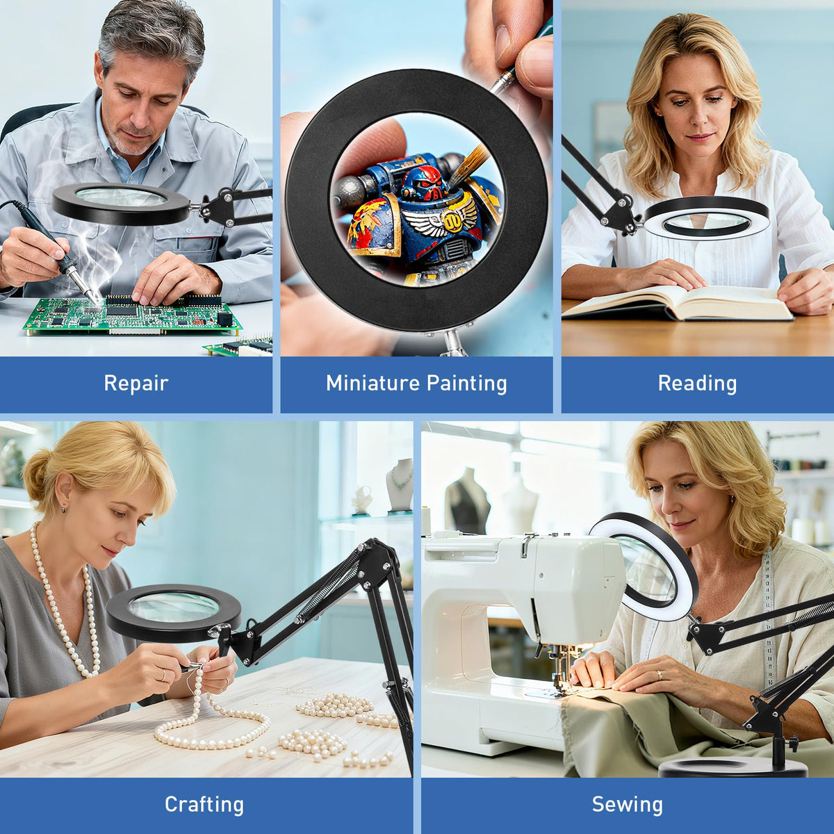 HITTI close-work light for crafts and fine hobbies