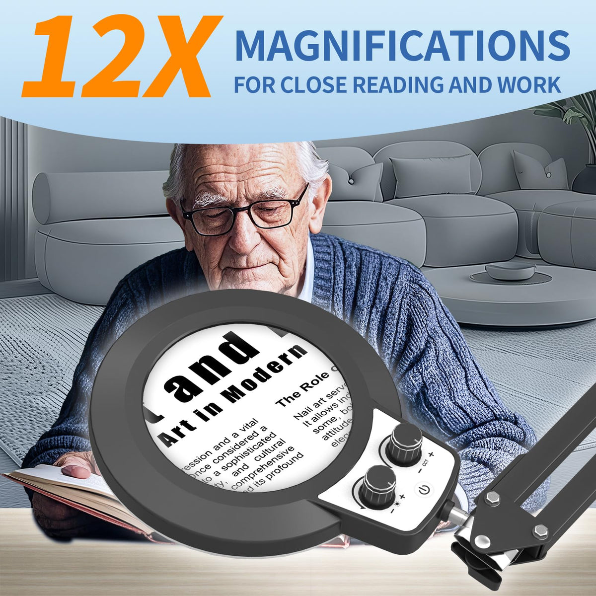HITTI 360-degree rotating head keeps magnification stable and easy to adjust.