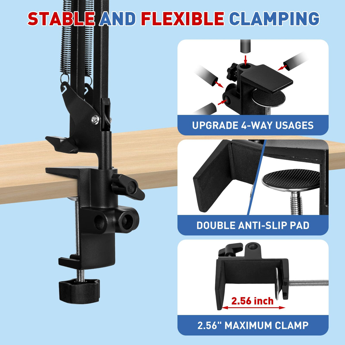 Hittti lamp head controls allow easy brightness and color adjustments
