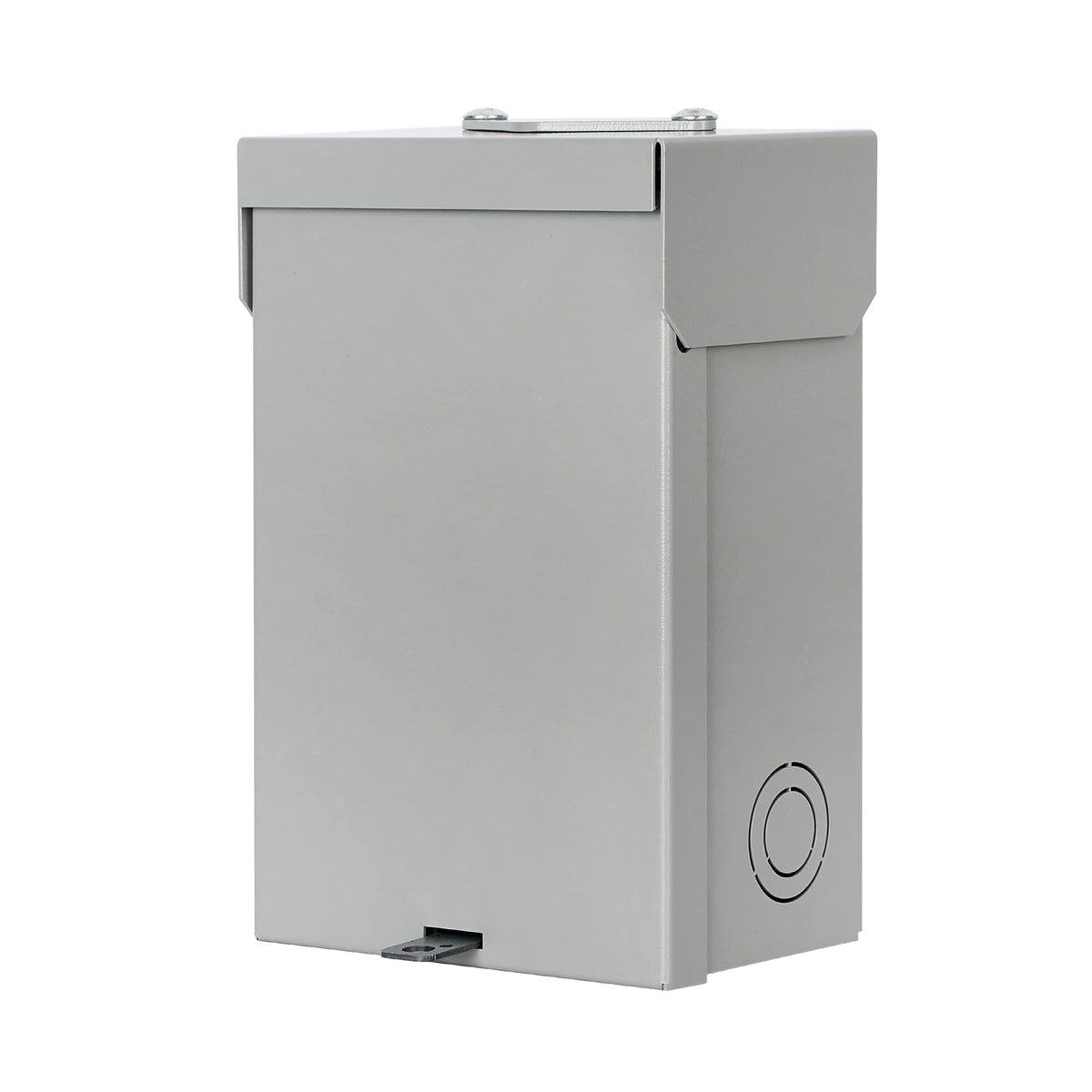 Hiweld 60A outdoor enclosure interior view emphasizes two spaces for circuits