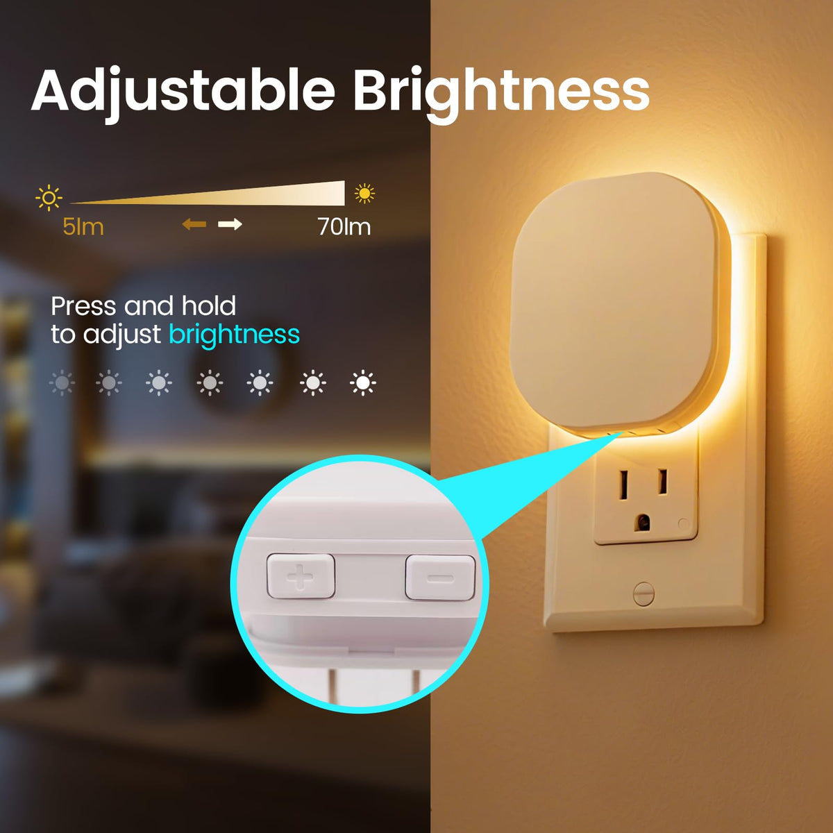 Hiwrolat bathroom night light for safe late-night routines