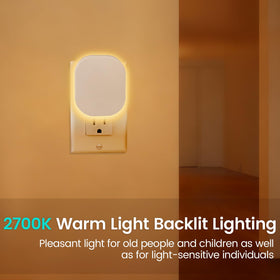 Hiwrolat hallway night light with compact plug-in design for stair navigation