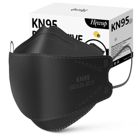 Hiwup KN95 mask front view with secure fit.