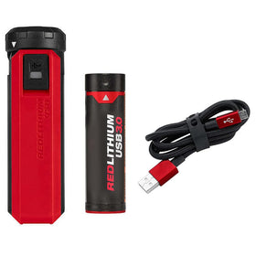 HIZAL Milwaukee USB battery with LED fuel gauge for quick charge status.