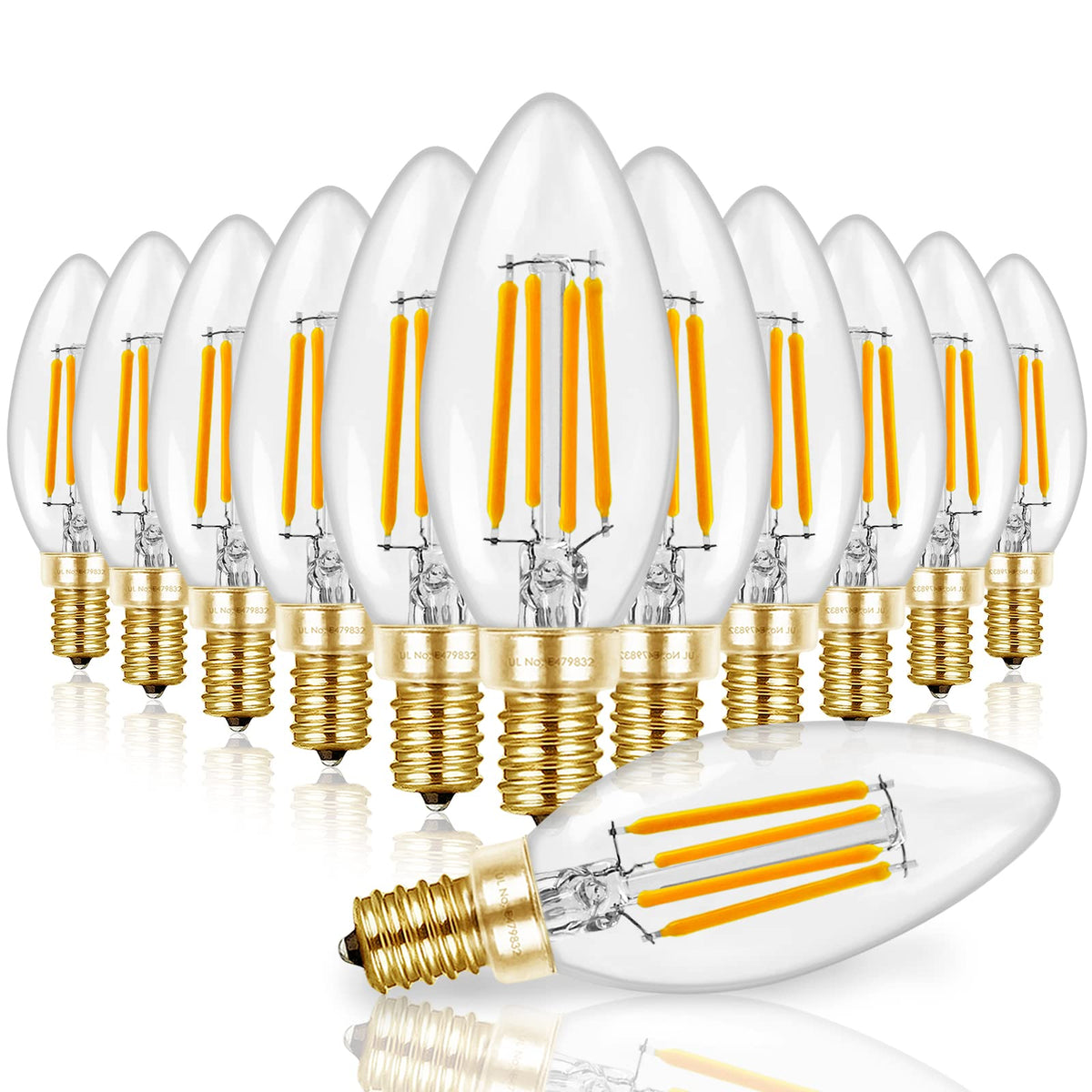 Hizashi b11 led candelabra 2700k warm bulb for cozy living spaces.