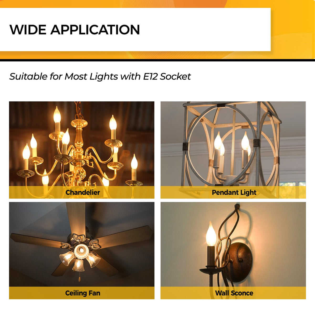 Ideal for multiple fixtures, from chandeliers to porch lights.