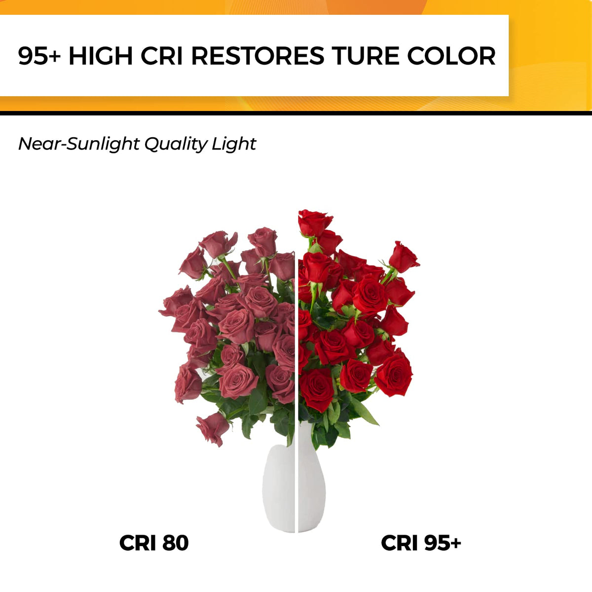 Hizashi high CRI 95+ Edison bulb shows true colors.