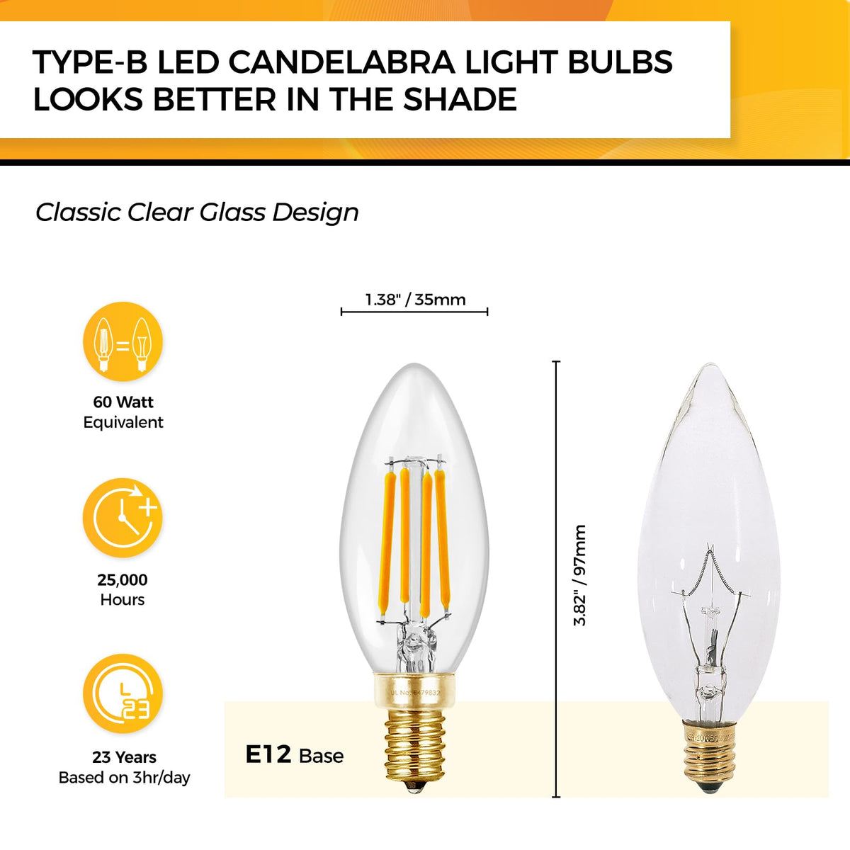 Hizashi led bulb 60w equivalent 550lm dimmable for energy-saving lighting.