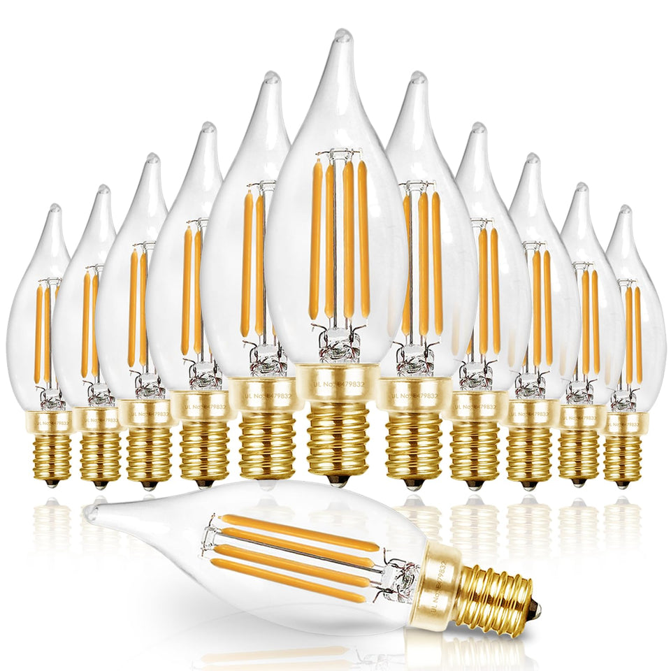 Hizashi LED candle bulb in 2700K soft white for true color rendering in home lighting