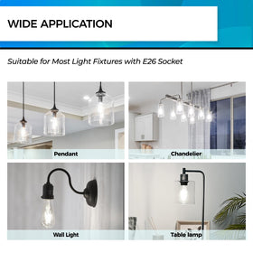 Hizashi bulb in vanity or wall lighting application for warm task light