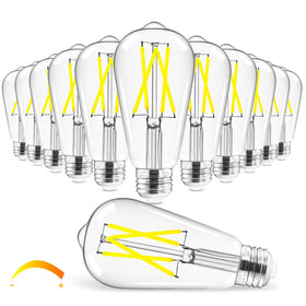 Hizashi vintage LED Edison bulb with clear glass for classic ambiance and daylight clarity
