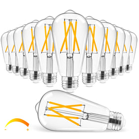Hizashi vintage Edison bulb dimmable for cozy living room lighting.