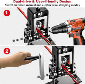 Hizmivos wire stripper supports wires from 0.06 to 1 inch in diameter for versatile use.