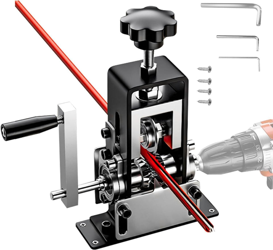 Hizmivos wire stripper front view showing compact design for quick, clean copper wire stripping.