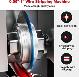 Hizmivos wire stripper manual operation with a comfortable hand crank for precise control.