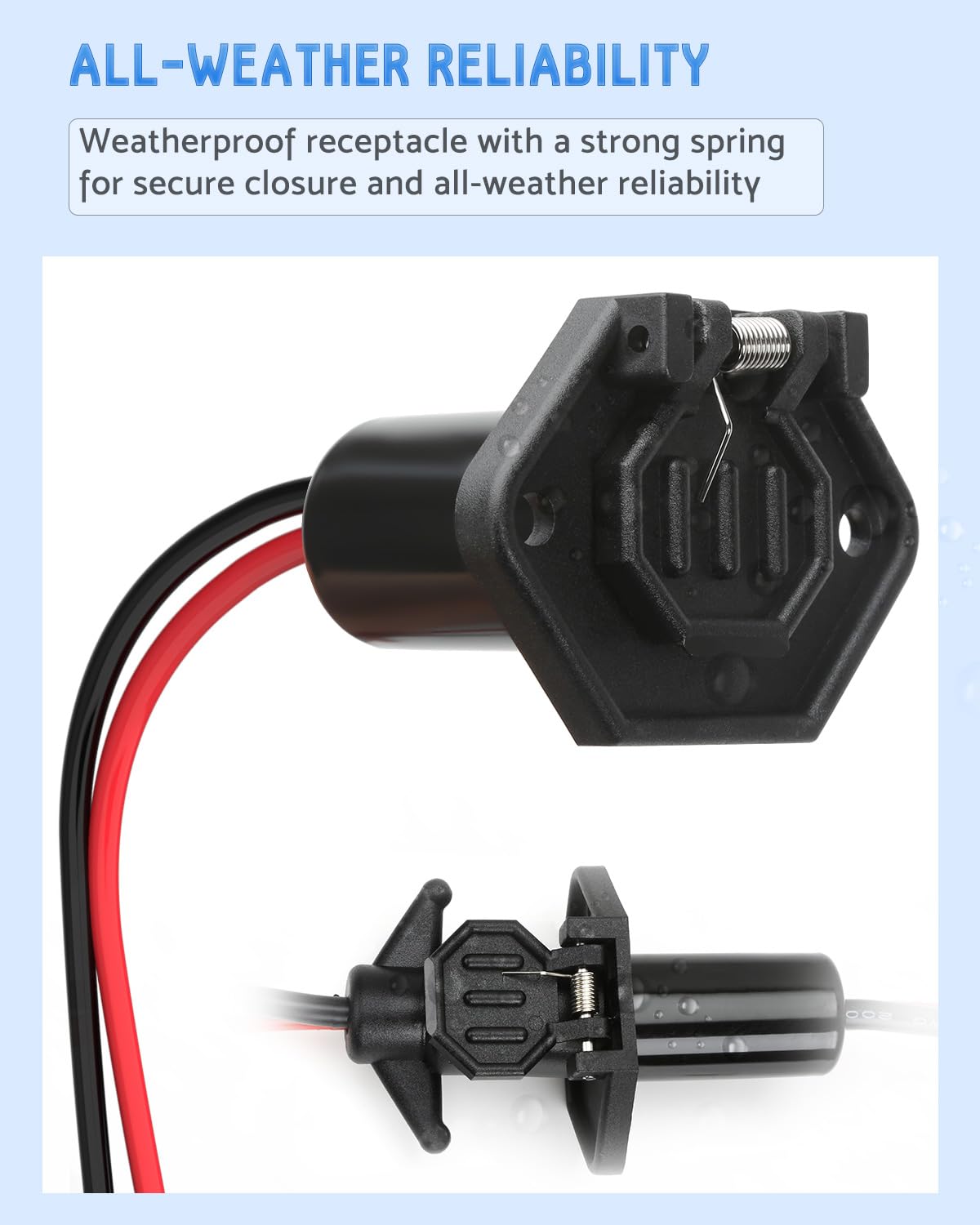 HKAIMING trolling motor receptacle female provides durable bow-mount connectivity.