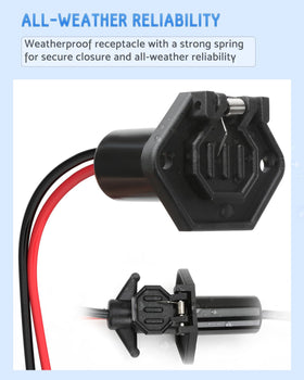 HKAIMING trolling motor receptacle female provides durable bow-mount connectivity.