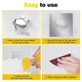 Hkmmdvc drywall patch 6-inch scraper aids even distribution.