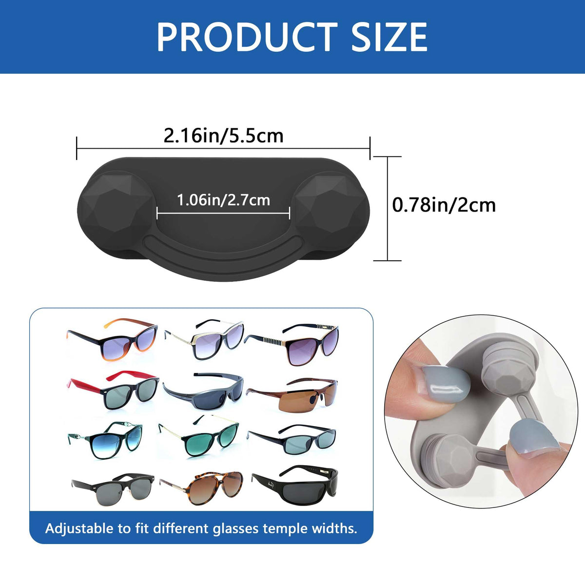HKNR fashionable glasses holder adds style while keeping glasses secure