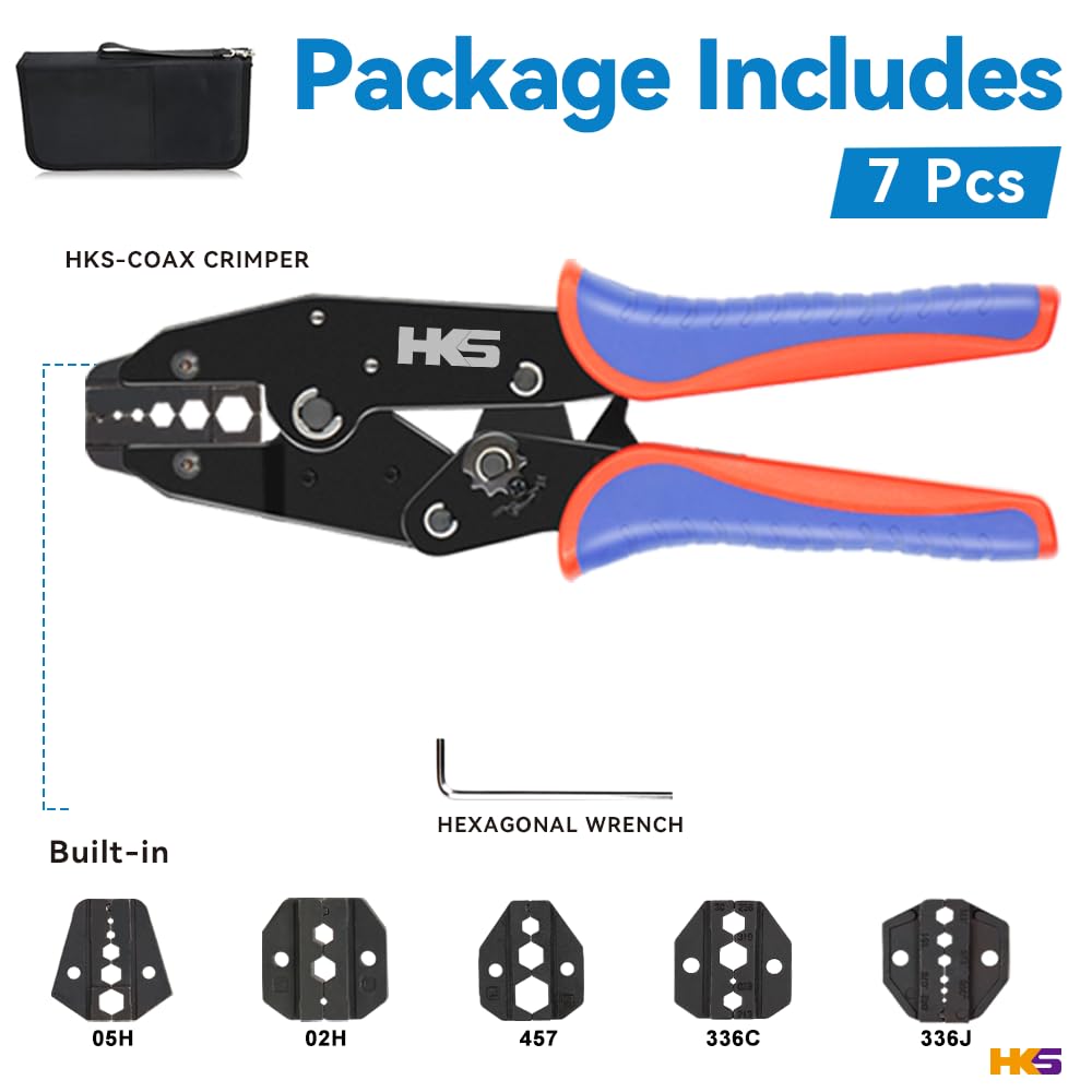 HKS tool dies layout shows versatile dies for RG cables