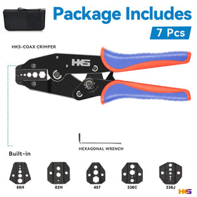 HKS tool dies layout shows versatile dies for RG cables