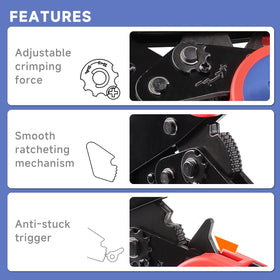 HKS color-marked jaw helps identify AWG 22–8 connectors quickly.