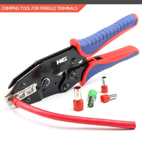 HKS crimping tool ergonomic cushioned handles for a comfortable grip