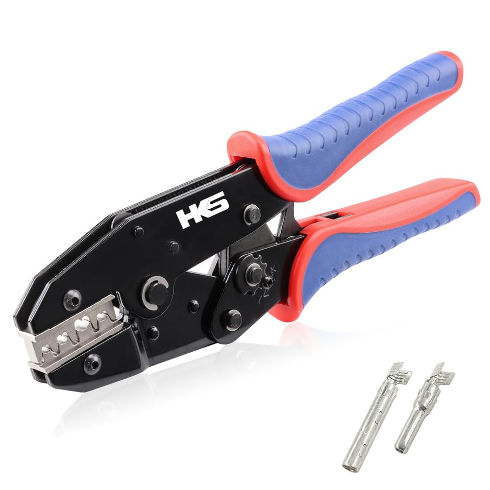 HKS crimping tool with ratcheting mechanism enables consistent crimps in solar installations