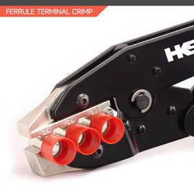 HKS ratcheting mechanism in action ensures controlled, repeatable crimps.