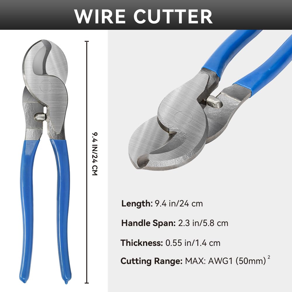 HKS die-cast steel crimper body delivers reliable performance in demanding electrical work.