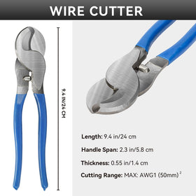 HKS die-cast steel crimper body delivers reliable performance in demanding electrical work.
