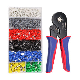 HKS ferrule crimping tool kit close-up showing square pliers for precise crimps