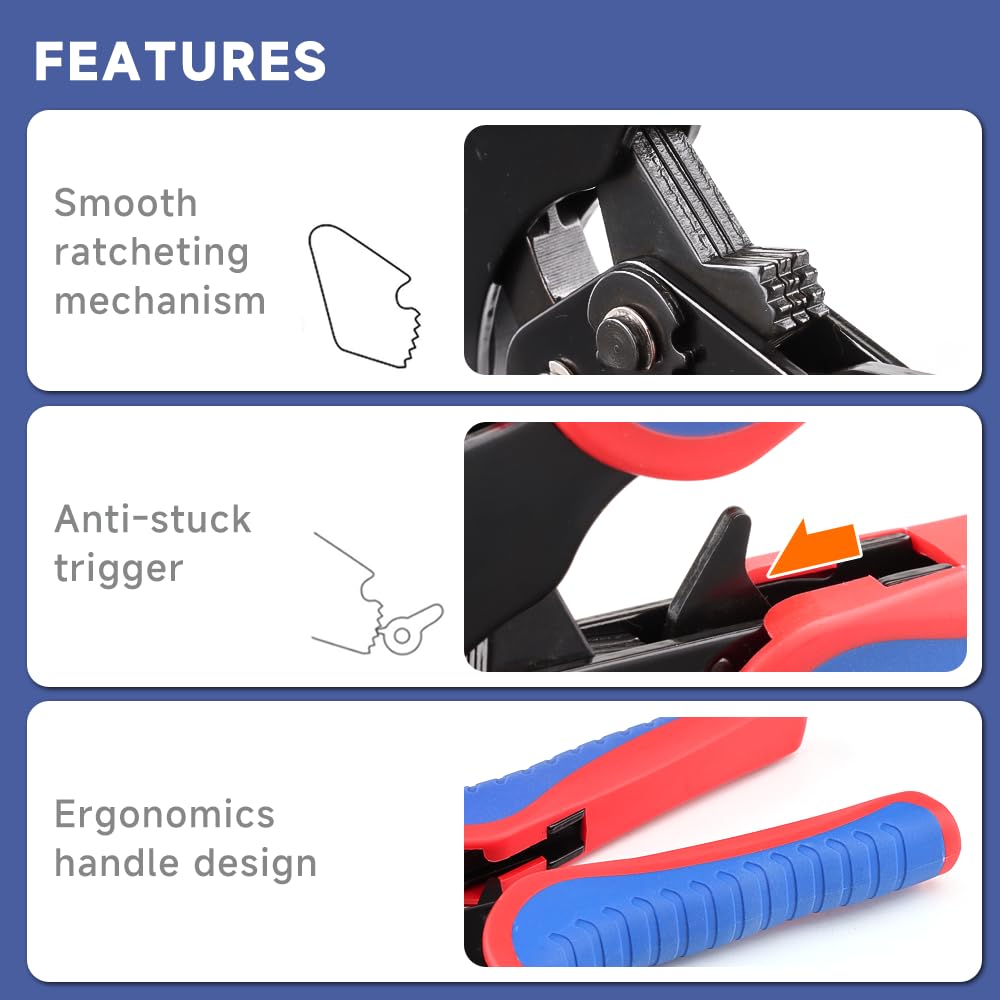 Lightweight HKS crimping tool with ergonomic design for easy handling