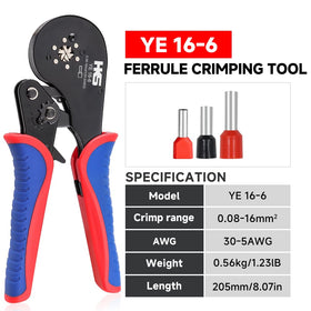 Self-adjusting ratchet on HKS crimping tool ensures consistent crimps