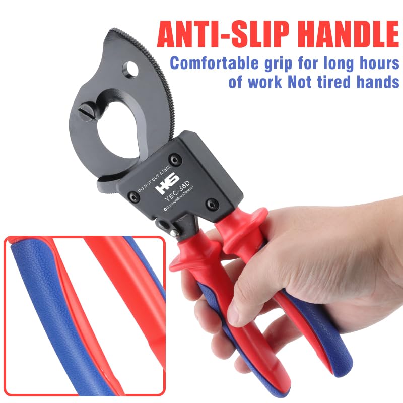 HKS Ratchet Cutter cutting capacity up to 300 mm2 for heavy-duty cables.