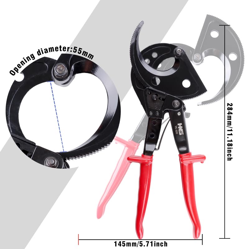 HKS Ratchet Cutter handle close-up for comfortable one-handed use.