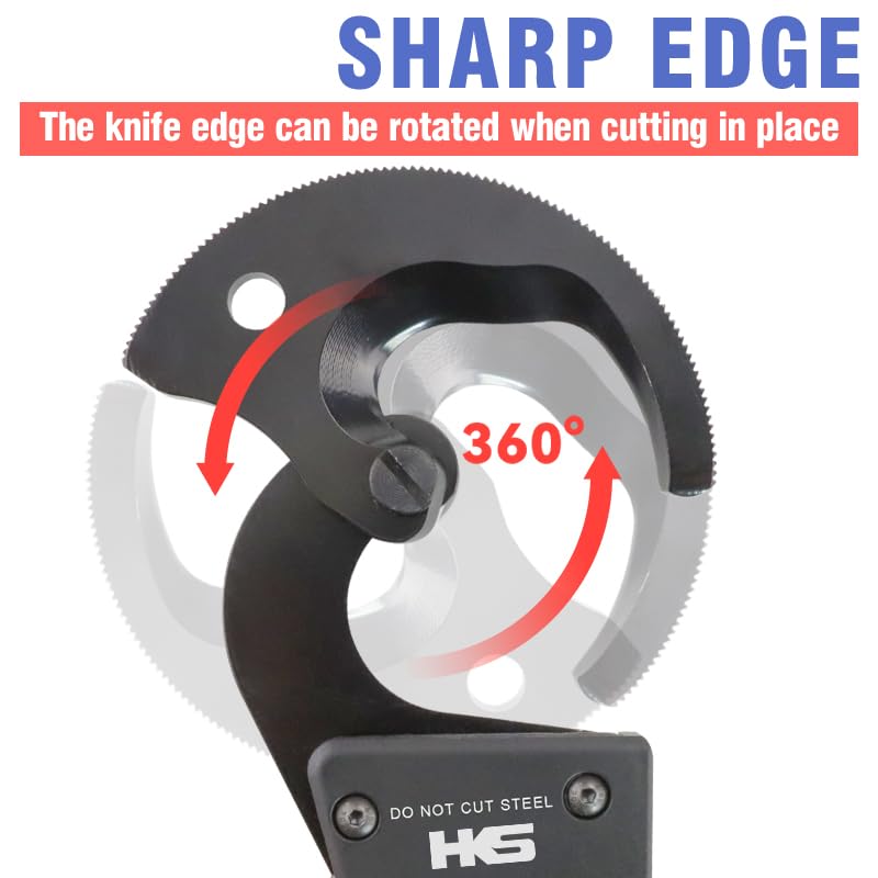 HKS Ratchet Cutter in hand, lightweight design enables one-handed use.