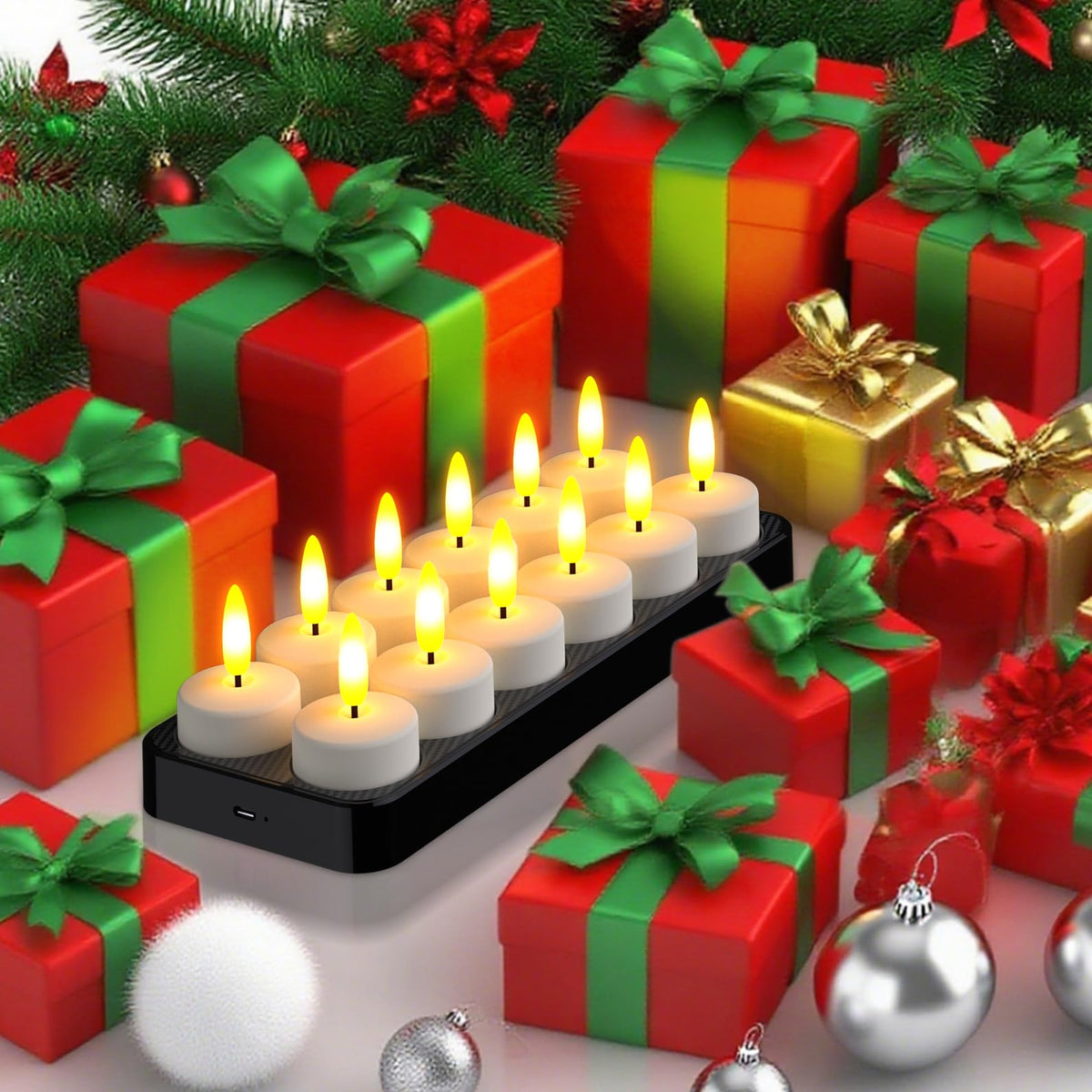 HL Rechargeable LED tea lights offer a 60-hour runtime, ideal for extended events.