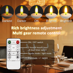 HL Rechargeable LED tea lights flameless votive mimic real flame safely for decor.