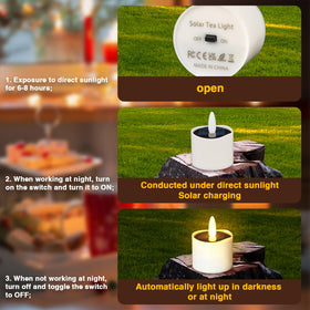 HL Solar Tea Lights garden patio pathway lighting for walkways