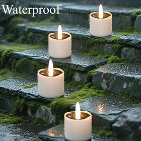 HL Solar Tea Lights warm white flicker mimicking candlelight safely