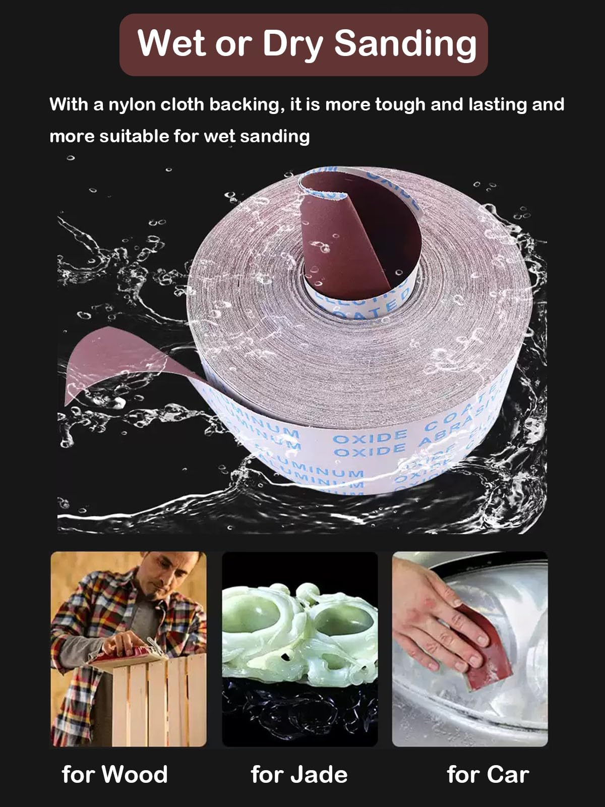 HL-YMXQ emery cloth roll long length for versatile cuts and reduced waste