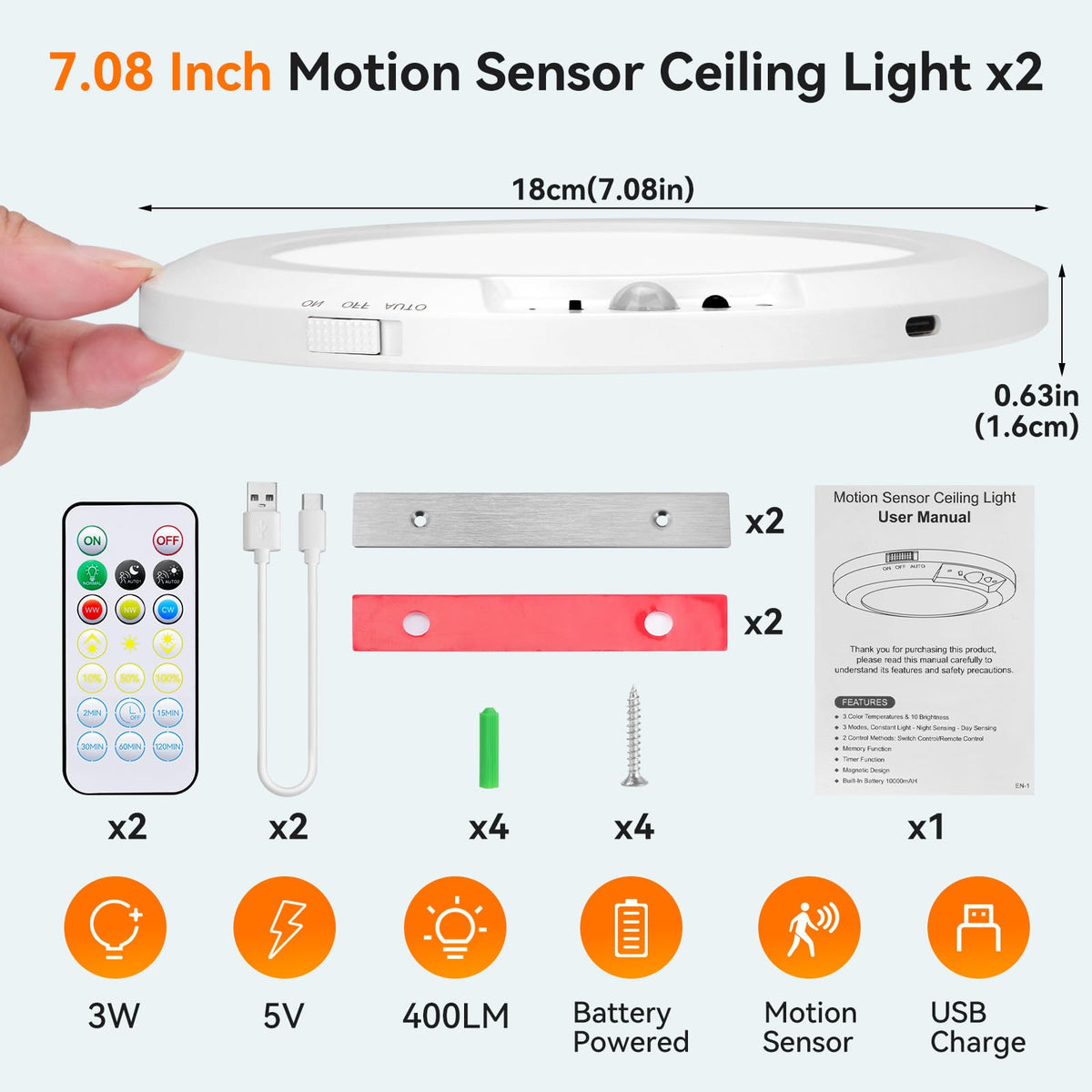 HLCZLUZ IP44-rated ceiling light suitable for kitchens and bathrooms.
